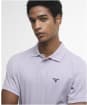 Men's Barbour Lightweight Short Sleeve Sports Cotton Polo Shirt - Heather Mist