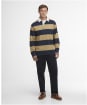 Men's Barbour Broome Rugby Shirt - NAVY/TRENCH