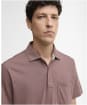 Men's Barbour Steventon Linen Blend Tailored Fit Polo Shirt - Peppercorn
