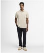 Men's Barbour Reston Tartan Trim Tailored Polo Shirt - Mist