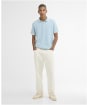 Men's Barbour Ferriby Tailored Textured Polo Shirt - Surf Blue