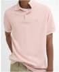 Men's Barbour Ferriby Tailored Textured Polo Shirt - Silver Pink