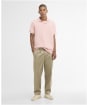 Men's Barbour Ferriby Tailored Textured Polo Shirt - Silver Pink