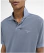 Men's Barbour Washed Tartan Tailored Fit Pique Polo Shirt - Washed Blue
