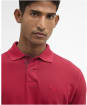 Men's Barbour Washed Tartan Tailored Fit Pique Polo Shirt - Washed Red