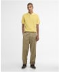 Men's Barbour Washed Tartan Tailored Fit Pique Polo Shirt - Washed Yellow