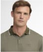 Men's Barbour Weston Textured Polo Shirt - Mid Olive