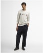 Men's Barbour Pique Applique Crew Sweatshirt - Ecru Marl
