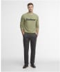 Men's Barbour Pique Applique Crew Sweatshirt - Laurel Green