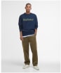 Men's Barbour Pique Applique Crew Sweatshirt - Navy