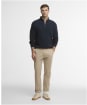 Men's Barbour Pique Interlock Half Zip Sweatshirt - Navy