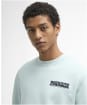 Men's Barbour Livingstone Crew Neck Sweatshirt - Mint Blue