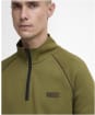Men's Barbour International Markford Half Zip Sweatshirt - Cable Olive