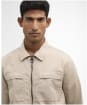 Men's Barbour Glendale Zip Through Cotton Overshirt - Concrete