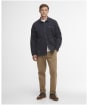 Men's Barbour Lingfield Canvas Overshirt - Navy