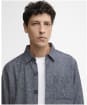 Men's Barbour Stillwater Linen Blend Overshirt - Navy