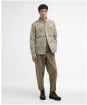 Men's Barbour Ross Printed Overshirt - Grey Olive