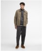 Men's Barbour Crail Wax Ripstop Overshirt - Concrete