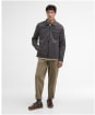 Men's Barbour Crail Wax Ripstop Overshirt - Asphalt