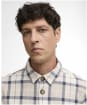Men's Barbour Vennel Textured Tartan Overshirt - Oban Mist Tartan