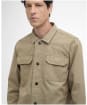 Men's Barbour Draftmen Cotton Slub Overshirt - Grey Olive