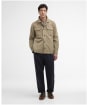 Men's Barbour Draftmen Cotton Slub Overshirt - Grey Olive