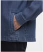 Men's Barbour Aickmen Textured Denim Overshirt - Indigo