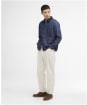 Men's Barbour International Piligan Herringbone Denim Overshirt - Indigo