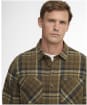 Men's Barbour Trent Checked Overshirt - Olive