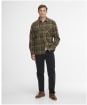 Men's Barbour Trent Checked Overshirt - Olive