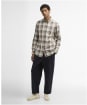 Men's Barbour Hillroad Long Sleeve Tailored Fit Cotton Shirt - Stone