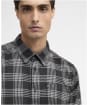 Men's Barbour International Heanes Waffle Check Shirt - Black