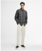 Men's Barbour International Heanes Waffle Check Shirt - Black