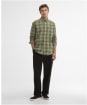 Men's Barbour International Heanes Waffle Check Shirt - Burnt Olive