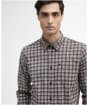Men's Barbour International Peregrine Check Shirt - Burnt Henna