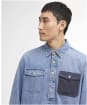 Men's Barbour International Chopper Denim Shirt - Washed Indigo