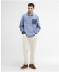 Men's Barbour International Chopper Denim Shirt - Washed Indigo