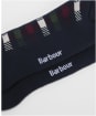 Men's Barbour Barney Boot Sock - Navy / Red Green Mix