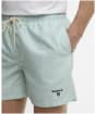 Men's Barbour Water Reactive Leaf Print Swim Short - Mint Blue