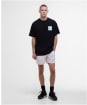 Men's Barbour International Micro Block Graphic Oversized T-Shirt - Black