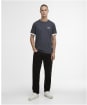 Men's Barbour International Deep Cuff Evan Tipped T-Shirt - Storm Grey