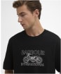 Men's Barbour International Cowl Motorbike Graphic T-Shirt - Black