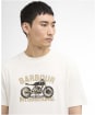 Men's Barbour International Shifter Graphic Print T-Shirt - Whisper White
