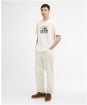 Men's Barbour International Shifter Graphic Print T-Shirt - Whisper White