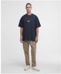 Men's Barbour International Oversized Wendell T-Shirt - Navy