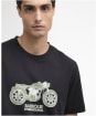 Men's Barbour International Piston Graphic  T-Shirt - Black