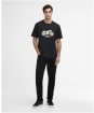 Men's Barbour International Piston Graphic  T-Shirt - Black
