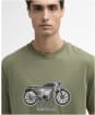 Men's Barbour International Piston Graphic  T-Shirt - Burnt Olive