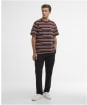 Men's Barbour International Burnwood Stripe T-Shirt - Burnt Henna