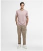Men's Barbour International Burnwood Tipped Cuff T-Shirt - Woodrose